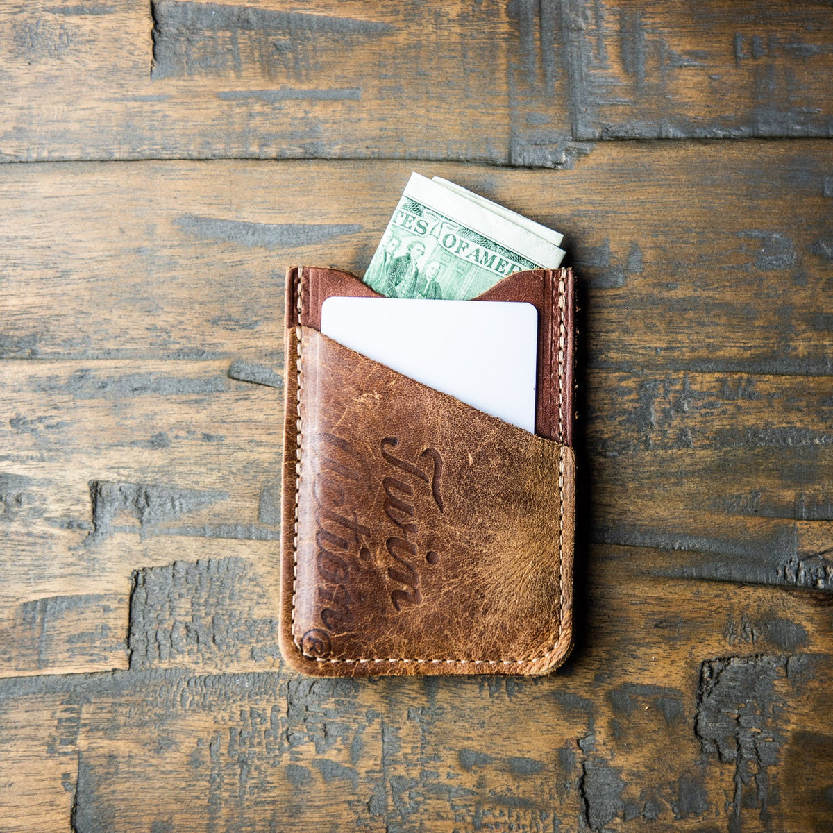 The Colossus of Clout - Triple Pocket Vintage Baseball Glove Front Pocket Wallet - Holtz Leather