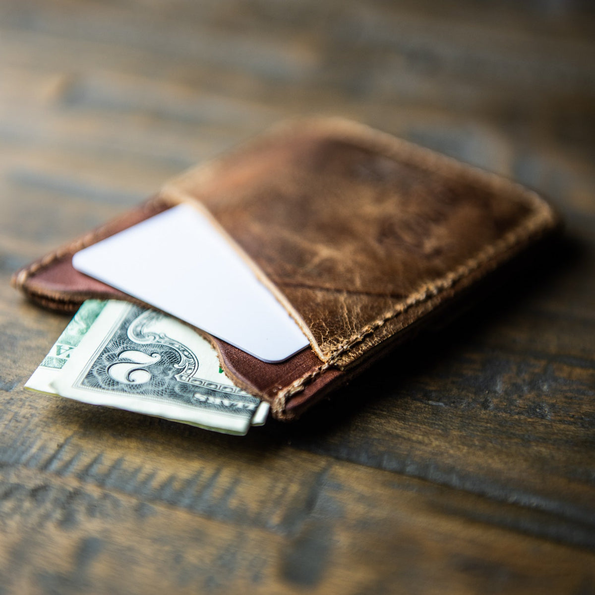 The Colossus of Clout - Triple Pocket Vintage Baseball Glove Front Pocket Wallet - Holtz Leather