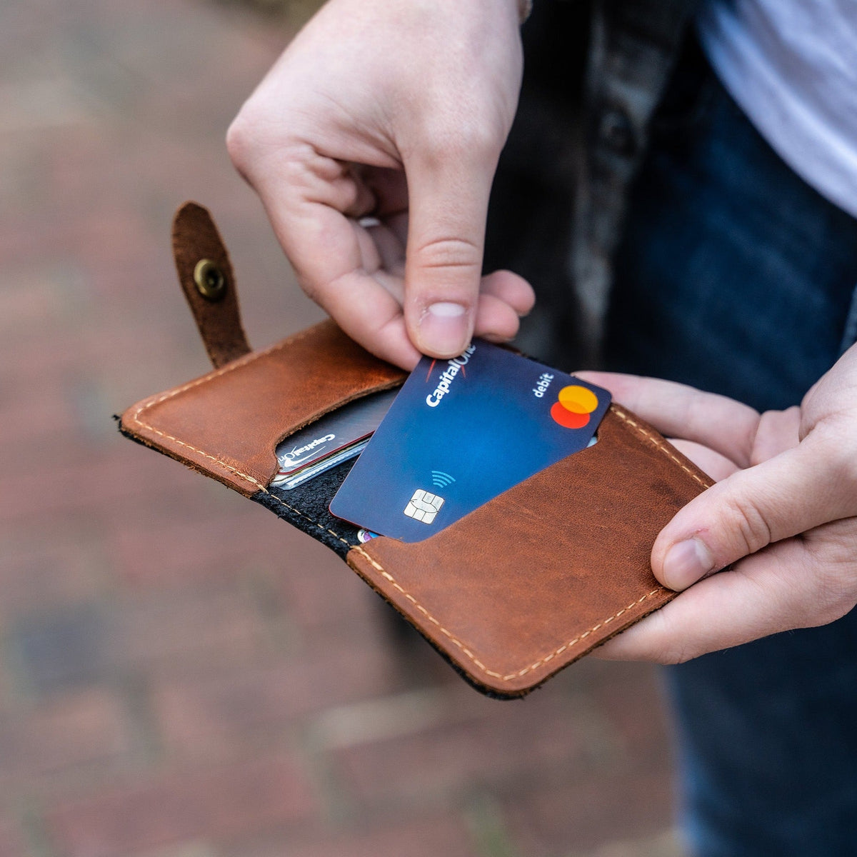 The Doolittle Fine Leather Snap Closure Wallet BiFold - Holtz Leather