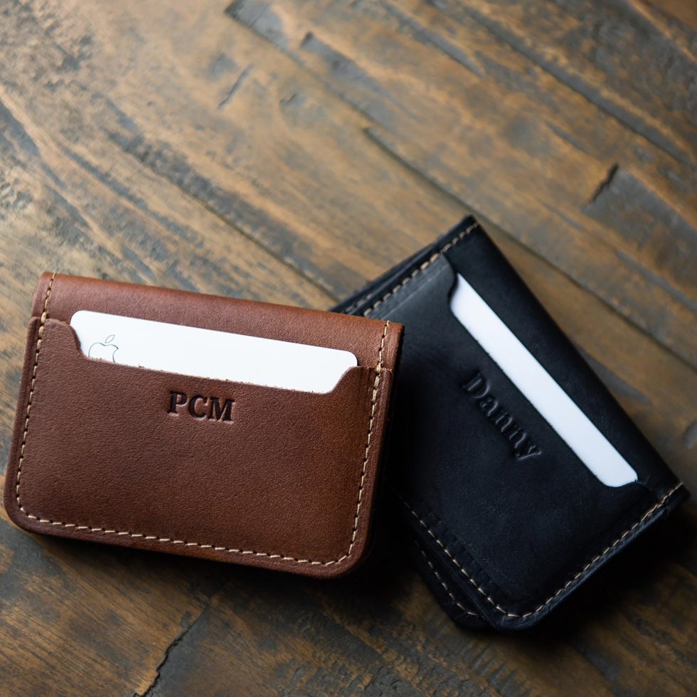 The Gates Personalized Leather Bifold Money Clip Front Pocket Wallet - Holtz Leather