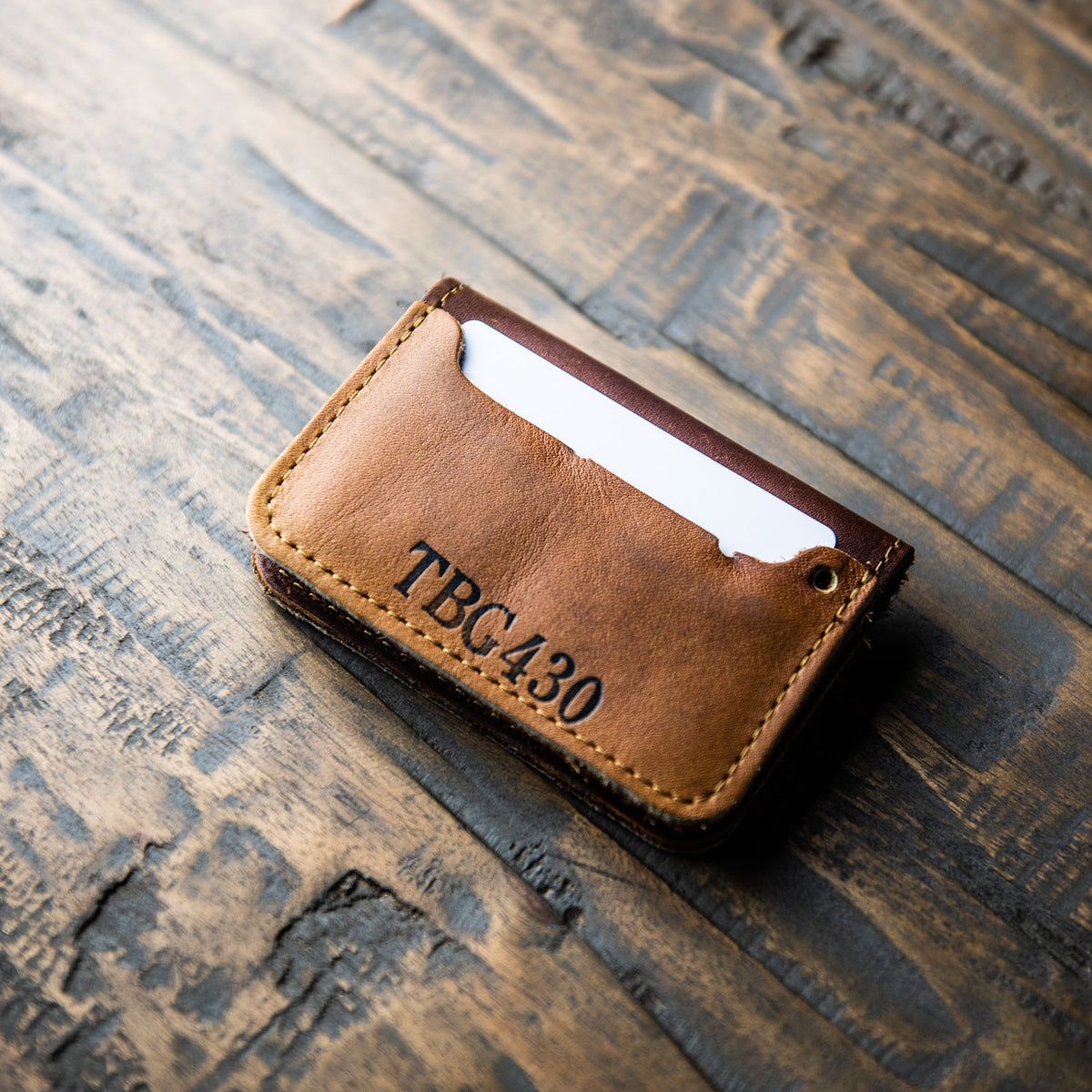 The Great Bambino ~ Vintage BASEBALL GLOVE Front Pocket Wallet - Holtz Leather