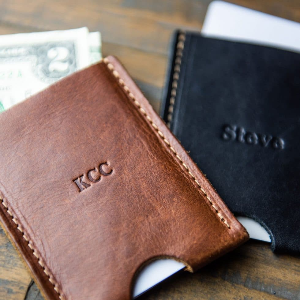 The Jefferson Personalized Fine Leather Card Holder Wallet - Holtz Leather