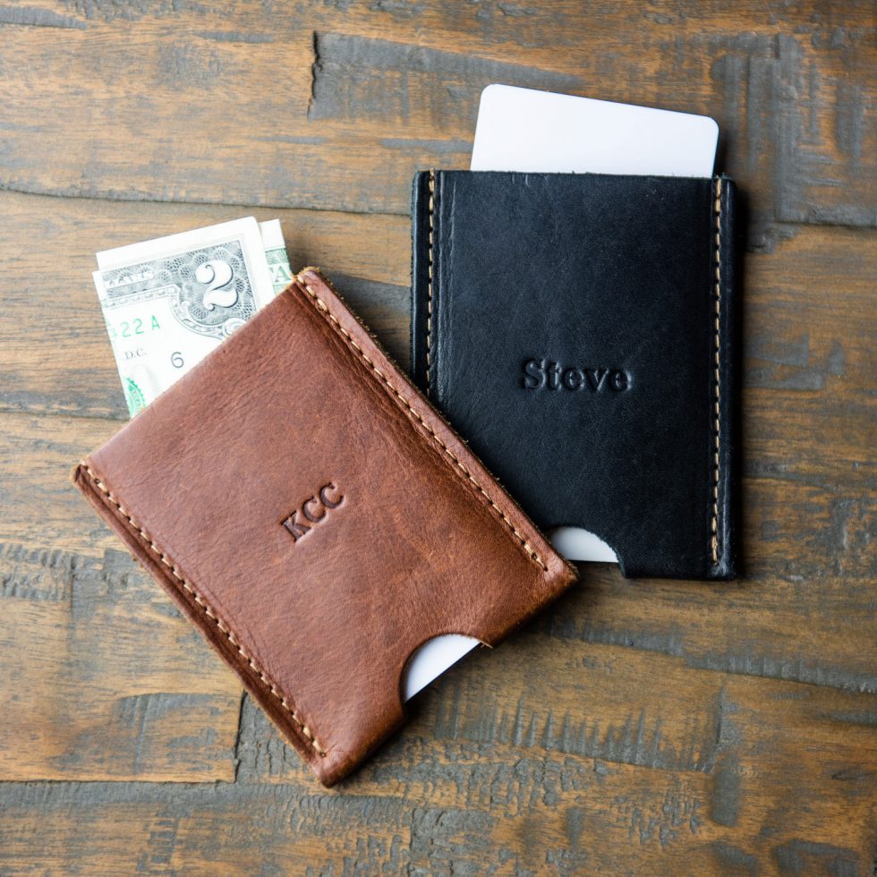 The Jefferson Personalized Fine Leather Card Holder Wallet - Holtz Leather