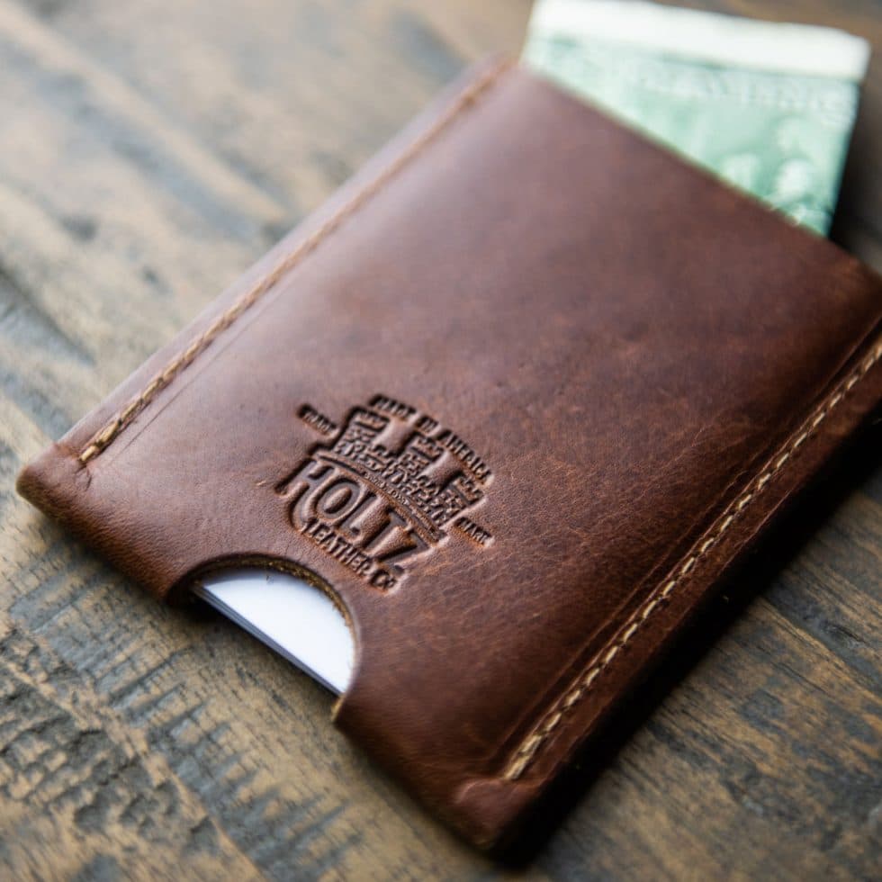 The Jefferson Personalized Fine Leather Card Holder Wallet - Holtz Leather