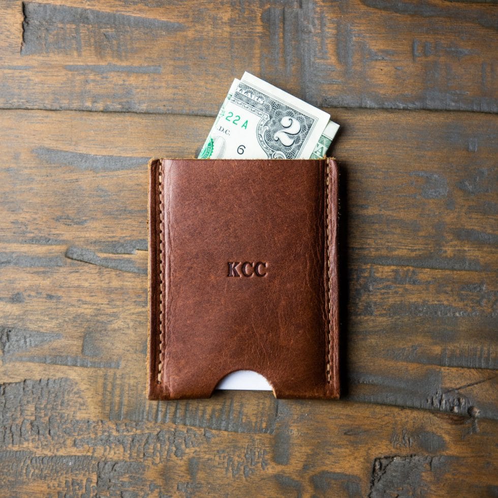 The Jefferson Personalized Fine Leather Card Holder Wallet - Holtz Leather
