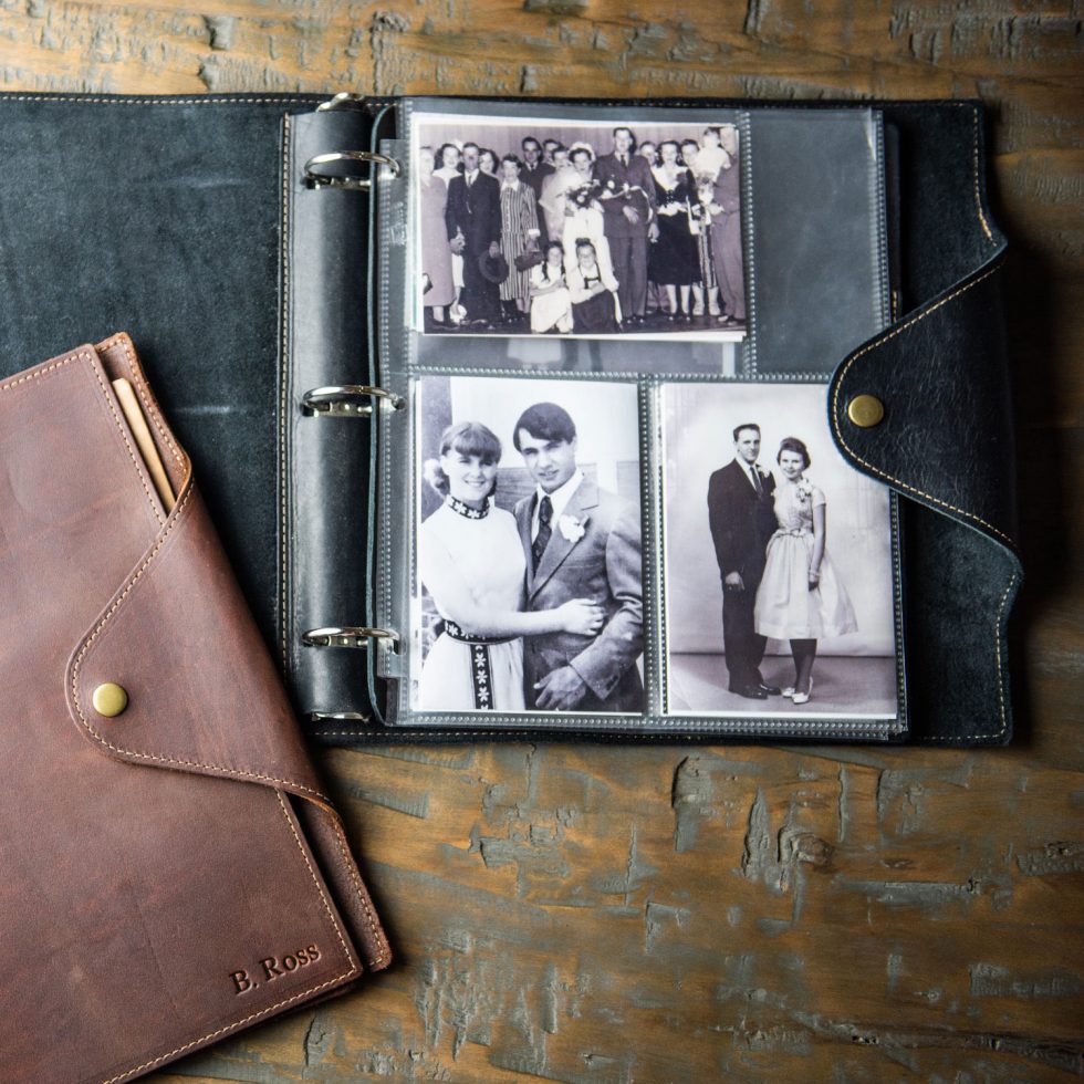 The Langley – Personalized Fine Leather 3 Ring Binder Notebook Photo Album - Holtz Leather