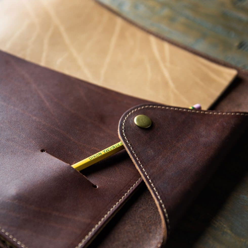 The Langley – Personalized Fine Leather 3 Ring Binder Notebook Photo Album - Holtz Leather