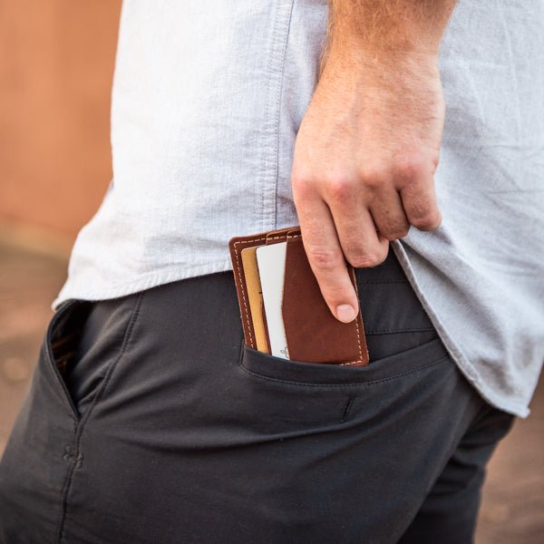The Levi Fine Leather Horizontal Magnetic Money Clip Wallet - Holtz Leather