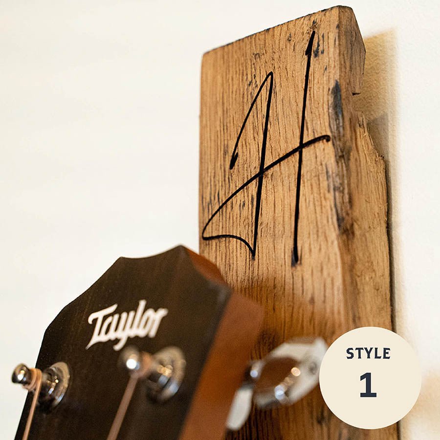 The Memphis Personalized Tennessee Whiskey Barrel Guitar Holder Hanger - Holtz Leather