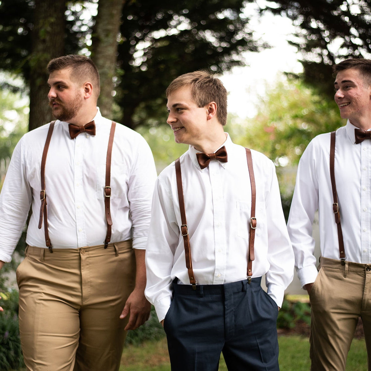 The Mr. Baker Fine Leather Bow Tie Bowtie - Holtz Leather