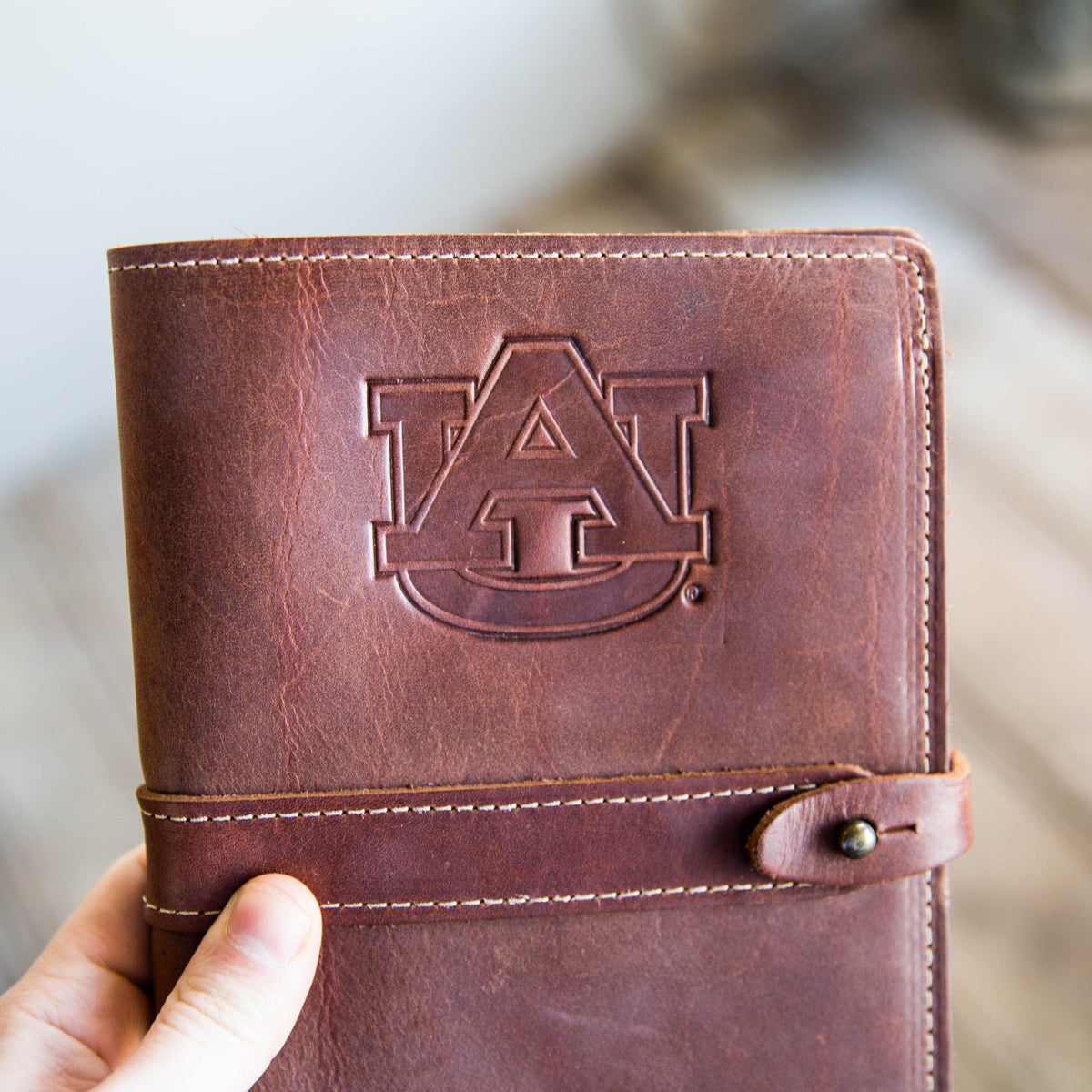 The Officially Licensed Auburn Inventor Personalized Fine Leather Journal - Holtz Leather