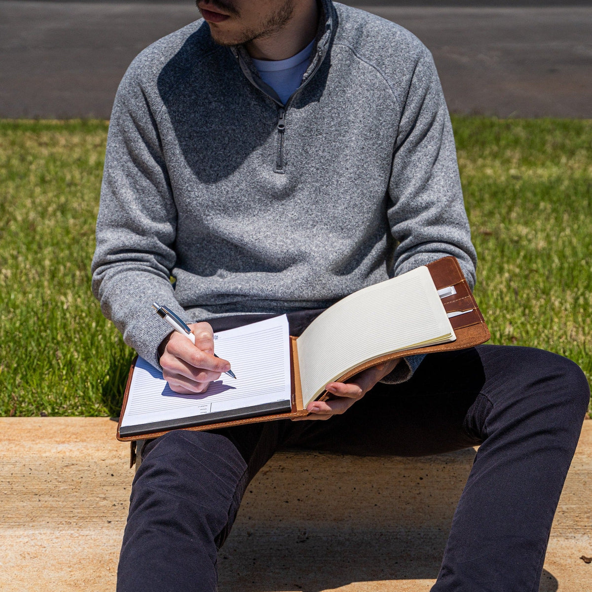 The Officially Licensed Crimson Tide Vanderbilt 2.0 Fine Leather Portfolio Padfolio - Holtz Leather