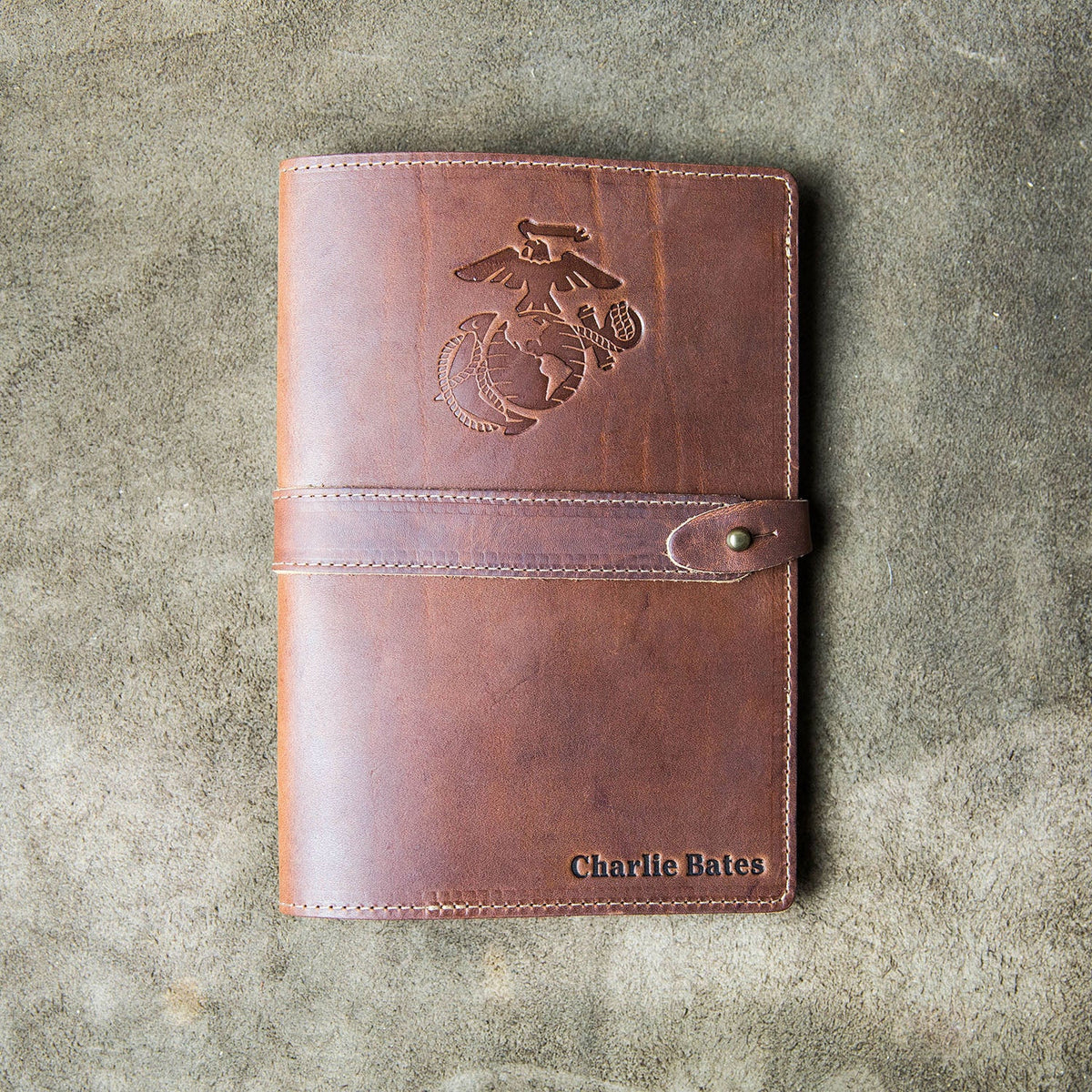The Officially Licensed Marine Corps Inventor Fine Leather A5 Moleskine Journal Diary - Holtz Leather