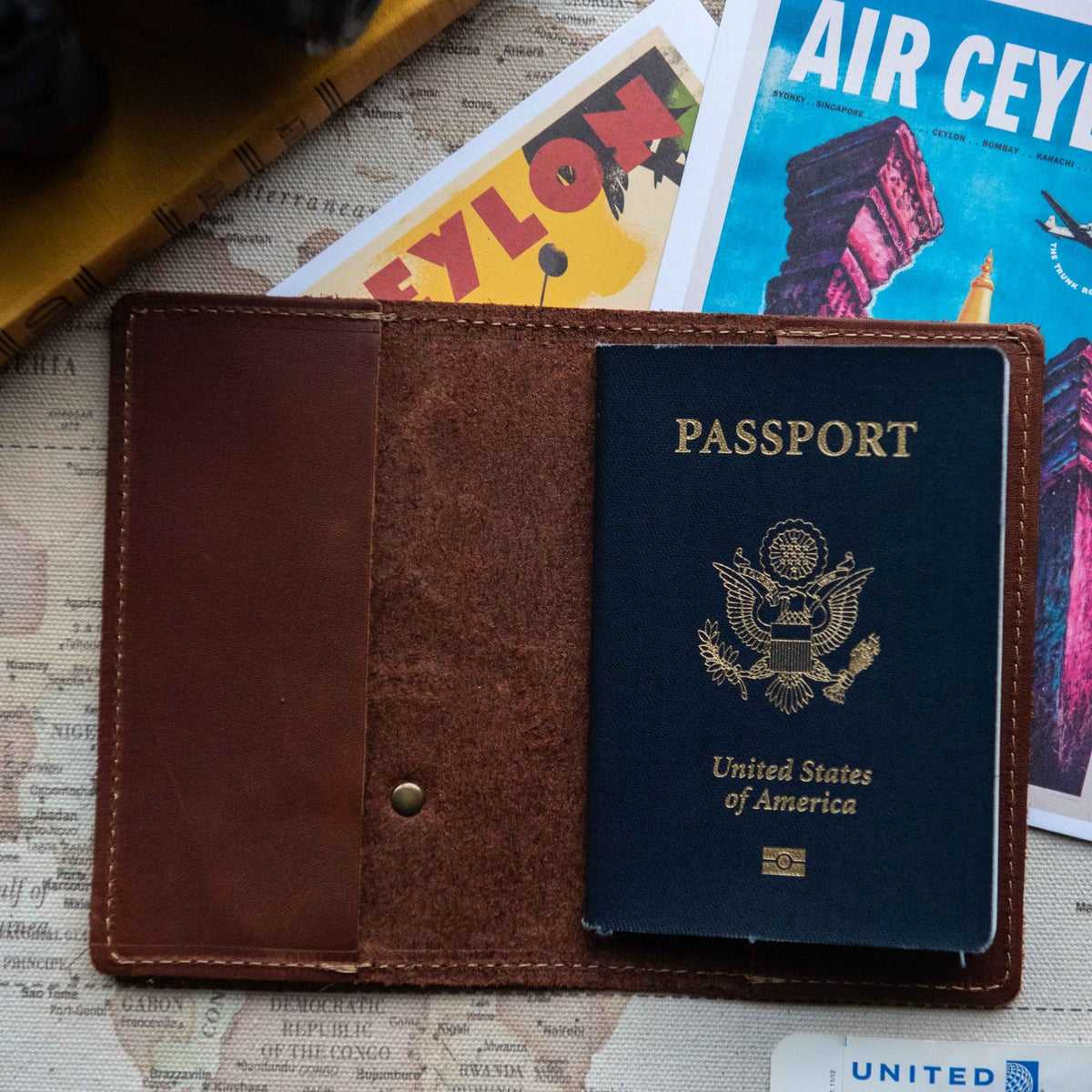 The Revenge Traveler Groomsmen Gift Personalized Leather Passport Cover - Holtz Leather