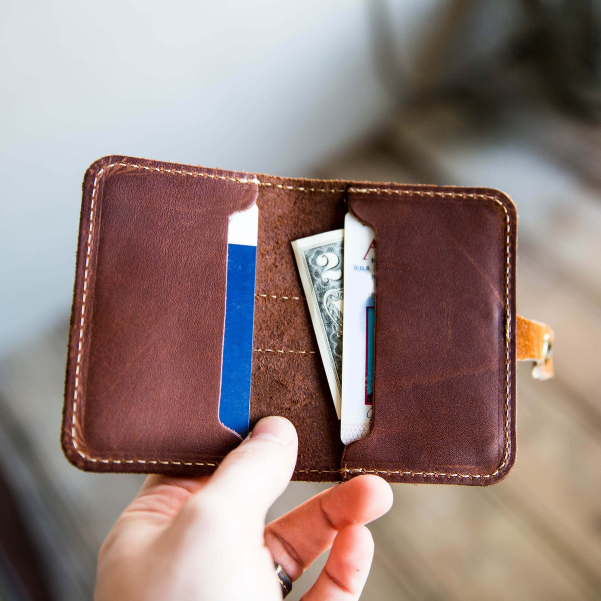 The Sultan of Swat ~ Vintage Baseball Glove Snap Front Pocket Wallet - Holtz Leather