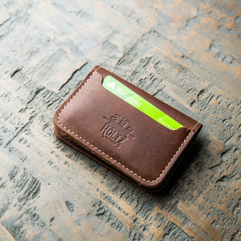 The Texas Gates Personalized Fine Leather Bifold Money Clip Wallet with Texas Logo - Holtz Leather
