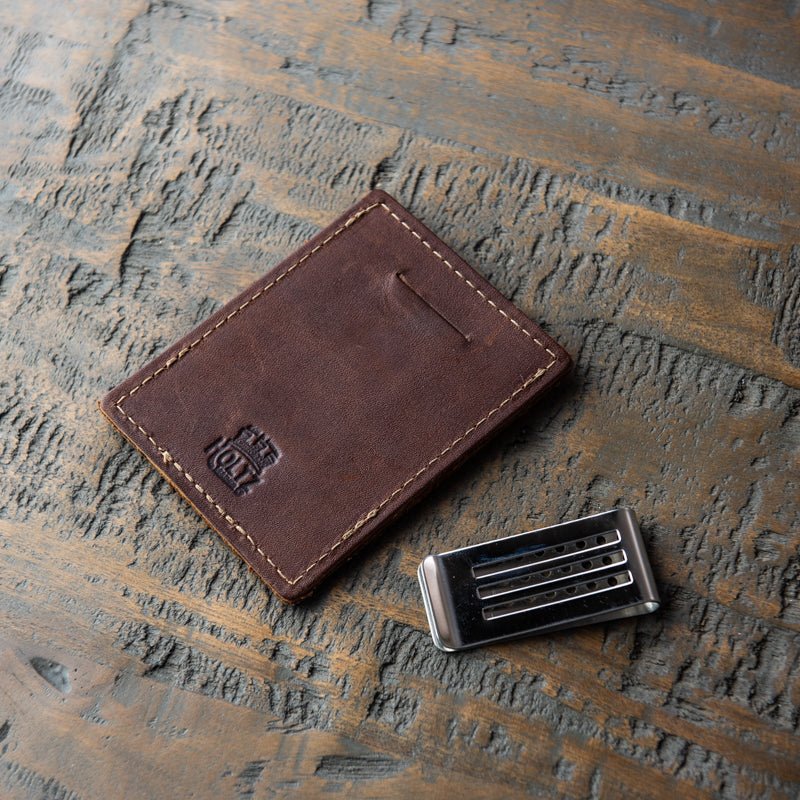 The Trey Money Clip Front Pocket Fine Leather Wallet - Holtz Leather