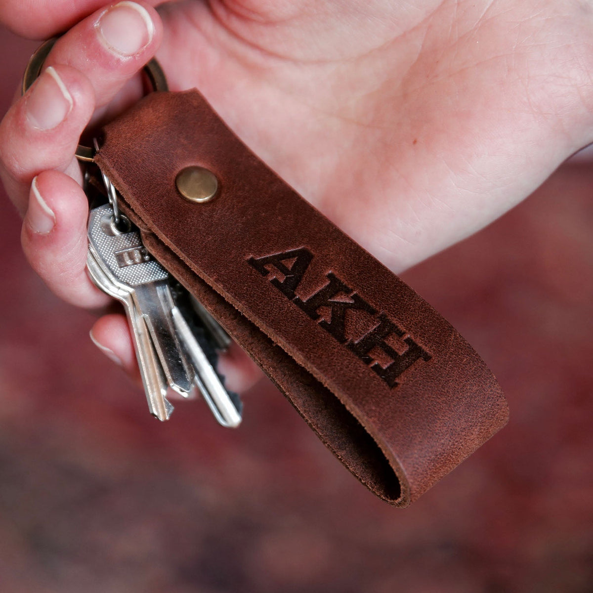 The Tucker Fine Leather Keychain Key ring - Holtz Leather