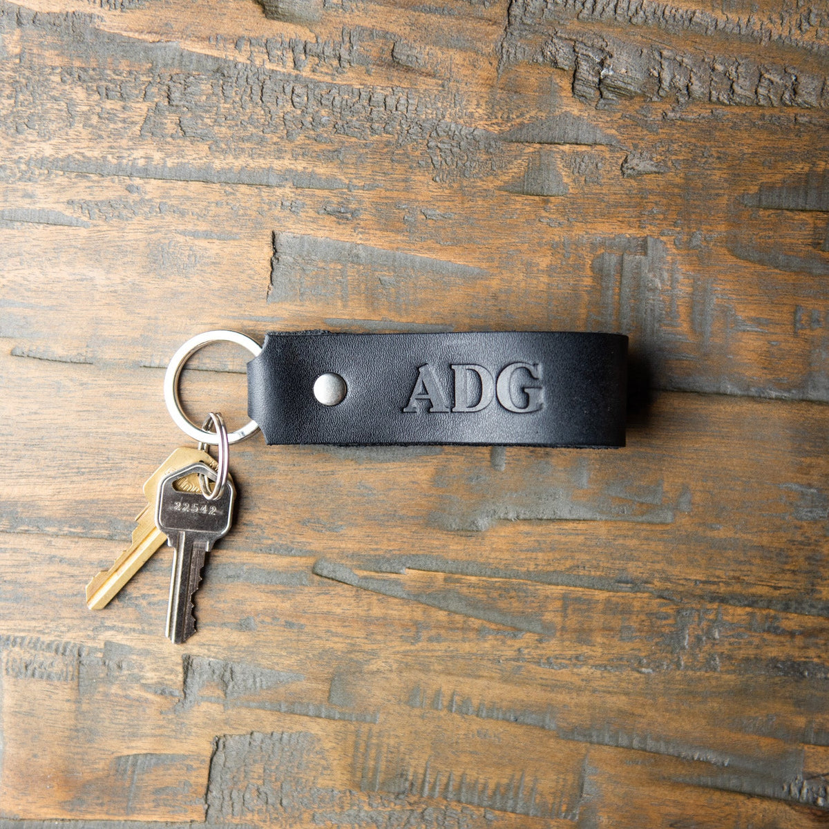 The Tucker Fine Leather Keychain Key ring - Holtz Leather