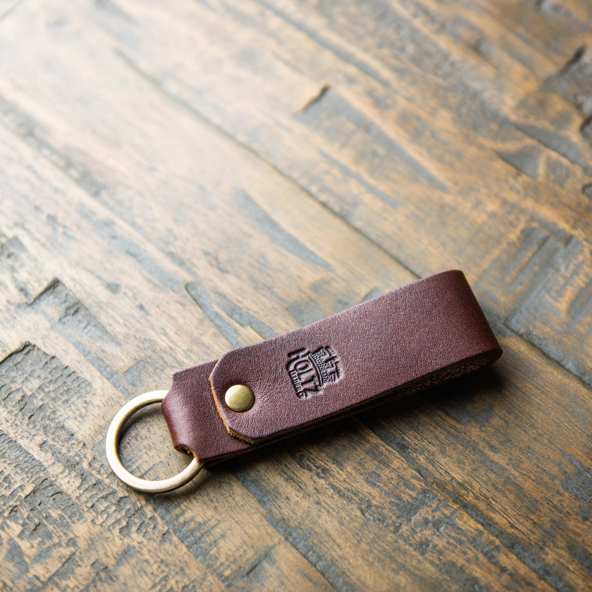 The Tucker Fine Leather Keychain Key ring - Holtz Leather