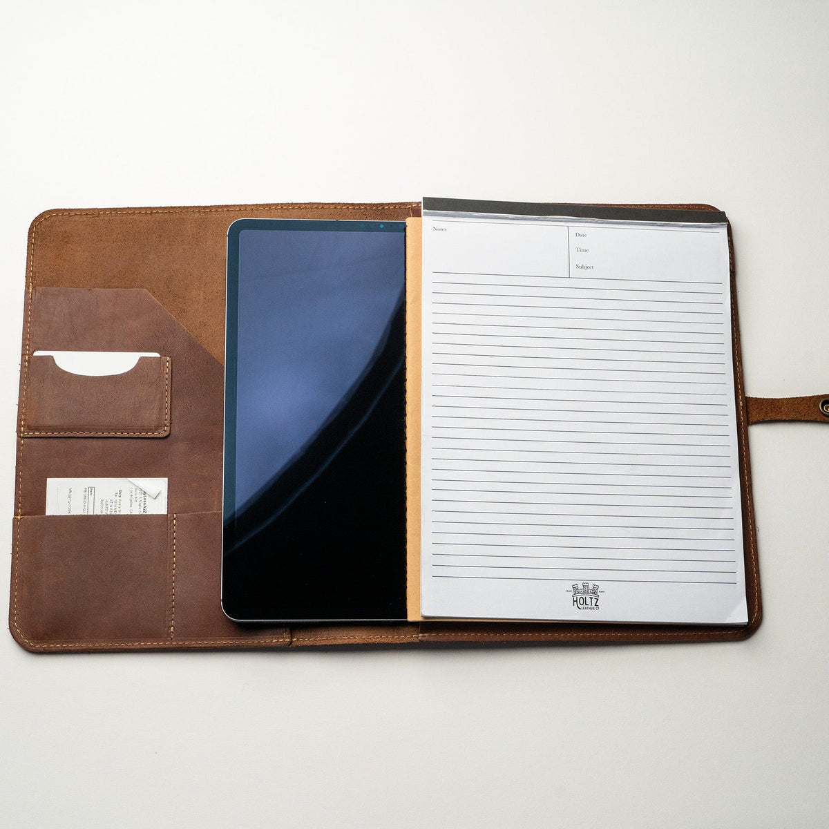The Vanderbilt 2.0 Fine Leather Portfolio Padfolio - Fits iPad - Now with two Journals & Updated Features - Holtz Leather
