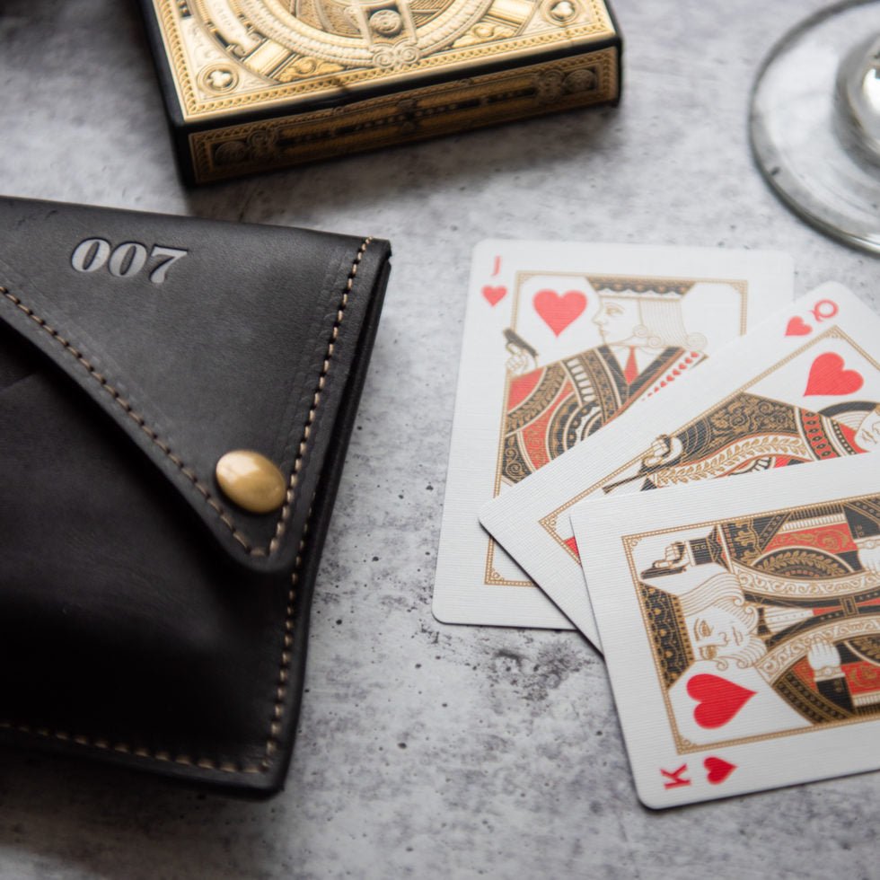 Theory 11 James Bond Card Deck With Fine Leather Card Sleeve - Holtz Leather