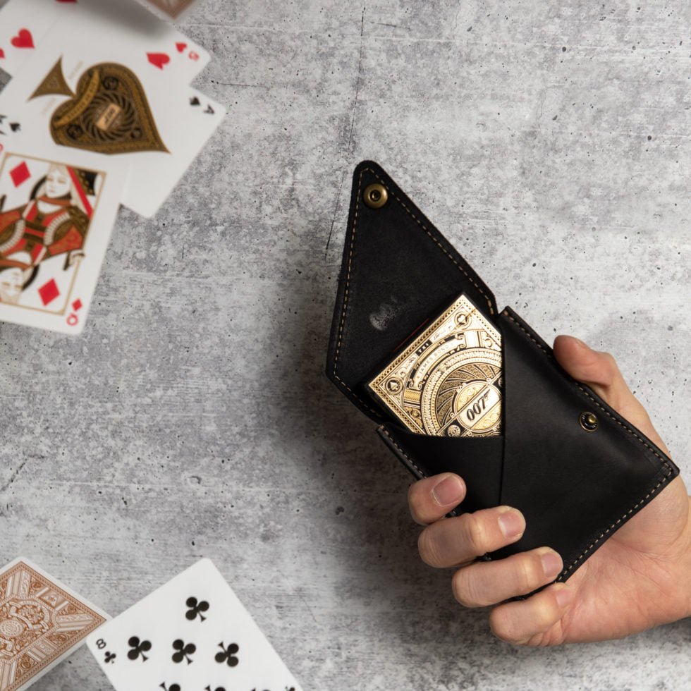 Theory 11 James Bond Card Deck With Fine Leather Card Sleeve - Holtz Leather