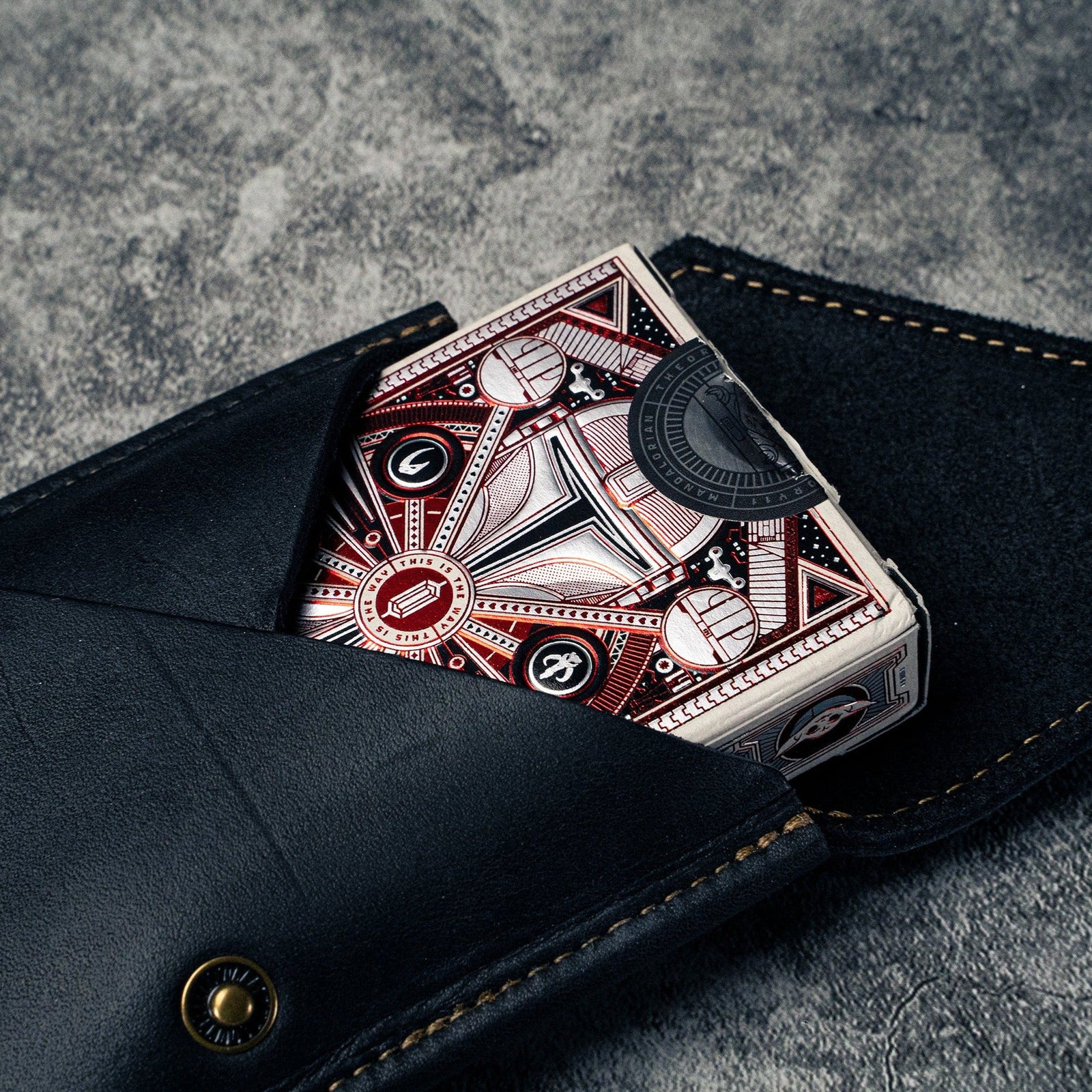Theory 11 The Mandalorian Card Deck With Fine Leather Card Sleeve - Holtz Leather