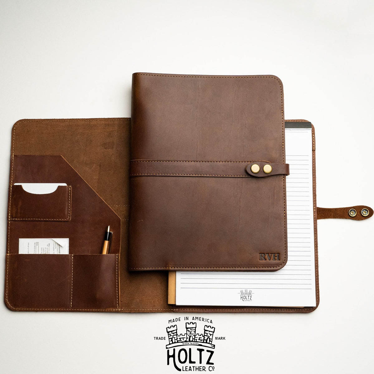 The Vanderbilt 2.0 Fine Leather Portfolio Padfolio - Fits iPad - Now with two Journals & Updated Features