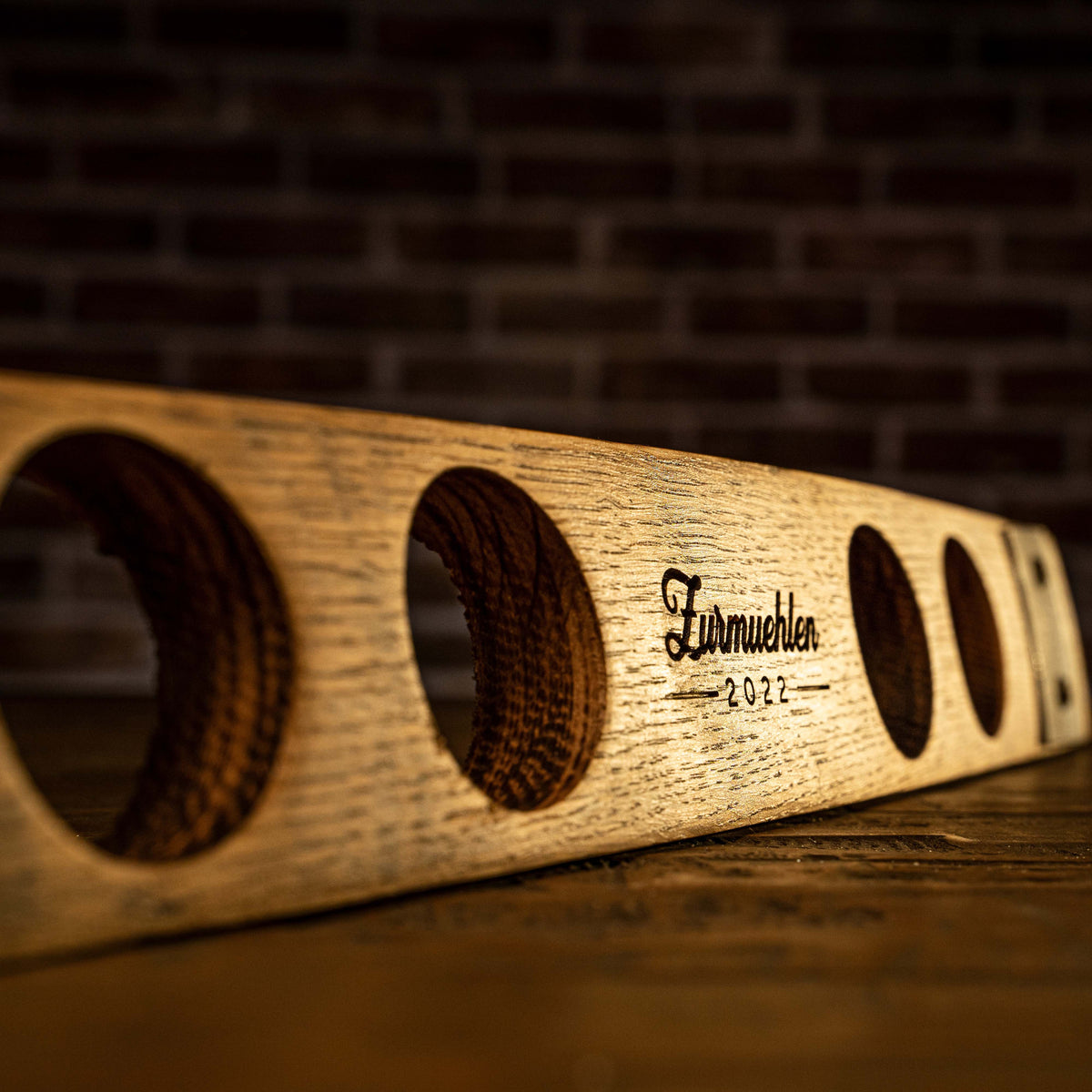 Corporate Personalized Beer Flight from Tennessee Whiskey Barrel Stave Put Your Logo On It