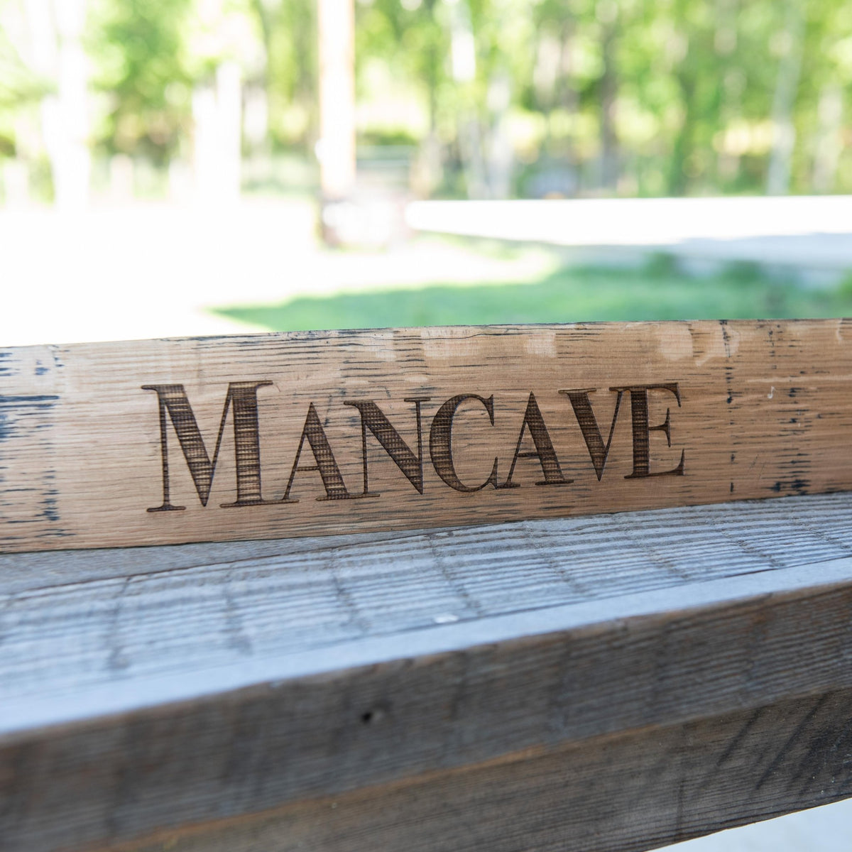 Your Logo + Our Barrel Staves - Sign made from Tennessee Whiskey Barrel Stave Wall Art - Custom Logo and Corporate Gifting - Holtz Leather