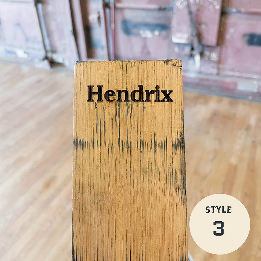 Your Logo + Our Barrels - The Memphis Personalized Tennessee Whiskey Barrel Guitar Holder Hanger - Custom Logo and Corporate Gifting - Holtz Leather