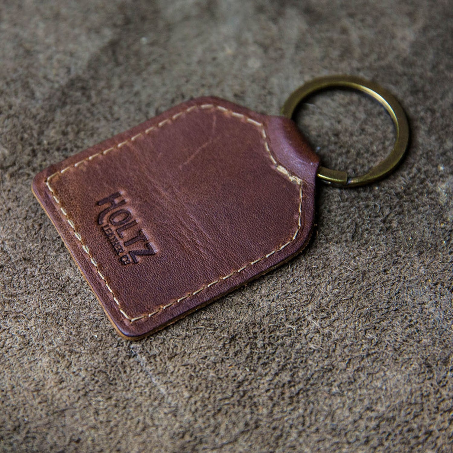 Your Logo + Our Leather - Fine Leather Key Chain - Custom Logo and