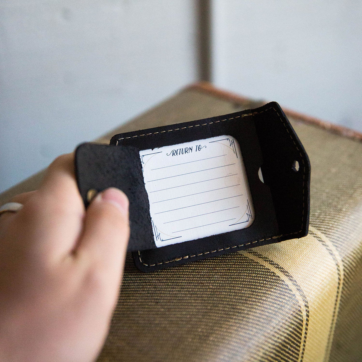 Your Logo + Our Leather - The Adventurer Fine Leather Luggage Tag - Custom Logo and Corporate Gifting - Holtz Leather