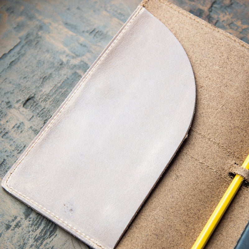 Your Logo + Our Leather - The Inventor Fine Leather A5 Moleskine Journal Diary - Custom Logo and Corporate Gifting - Holtz Leather