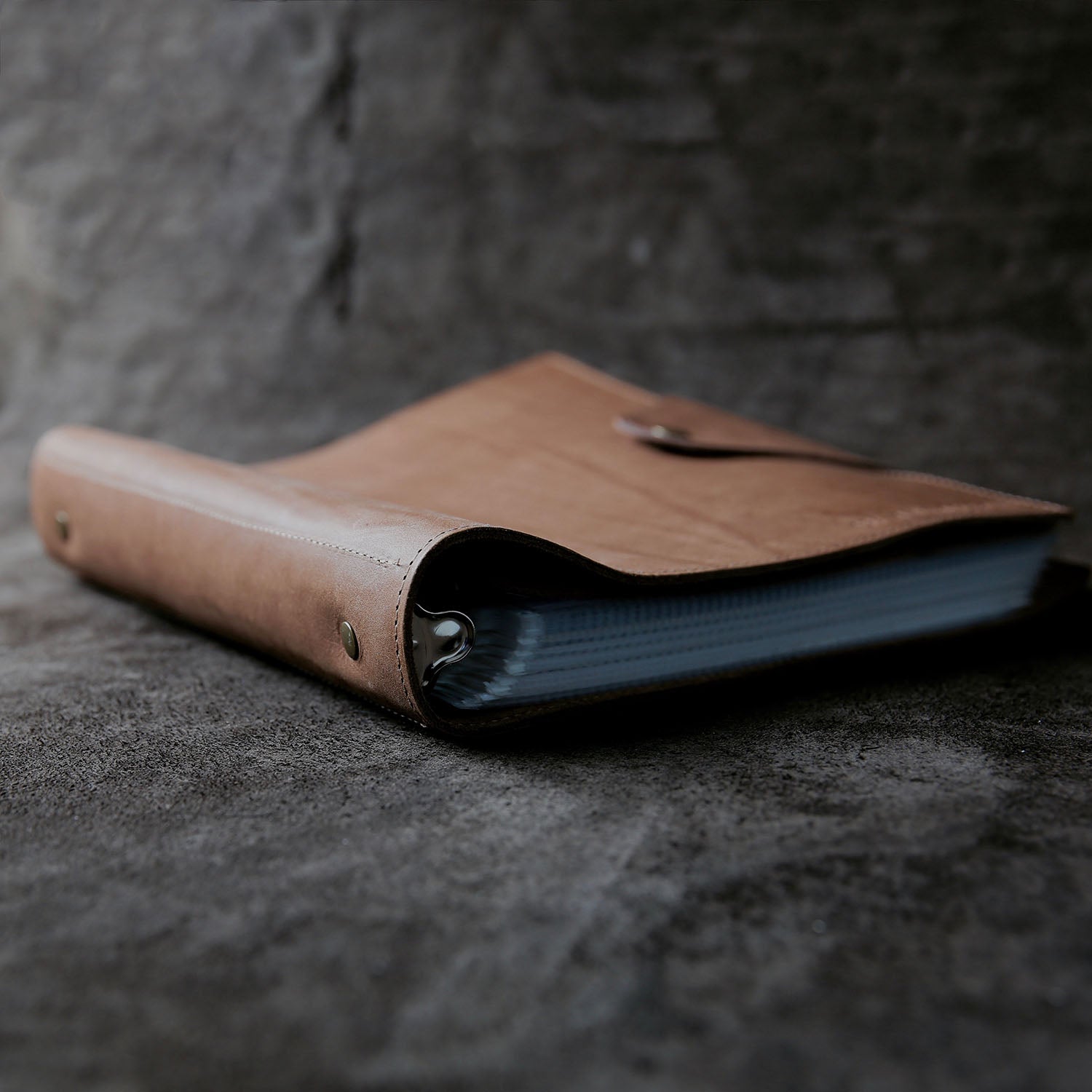 Your Logo + Our Leather - The Langley Fine Leather 3 Ring Binder Notebook Photo Album - Custom Logo and Corporate Gifting - Holtz Leather