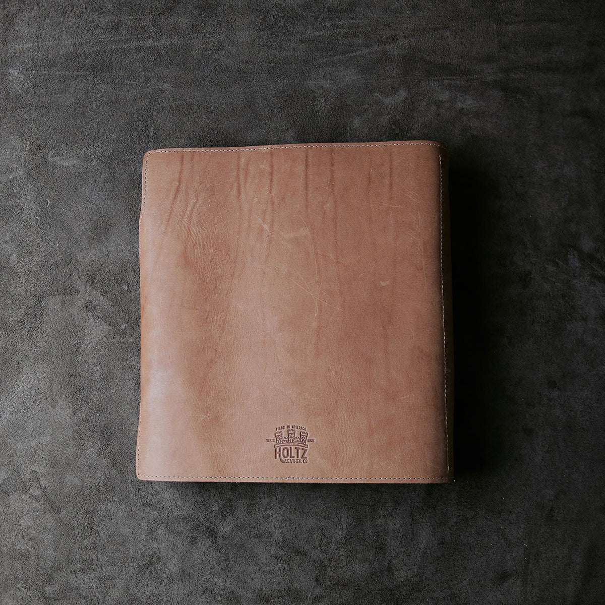 Your Logo + Our Leather - The Langley Fine Leather 3 Ring Binder Notebook Photo Album - Custom Logo and Corporate Gifting - Holtz Leather