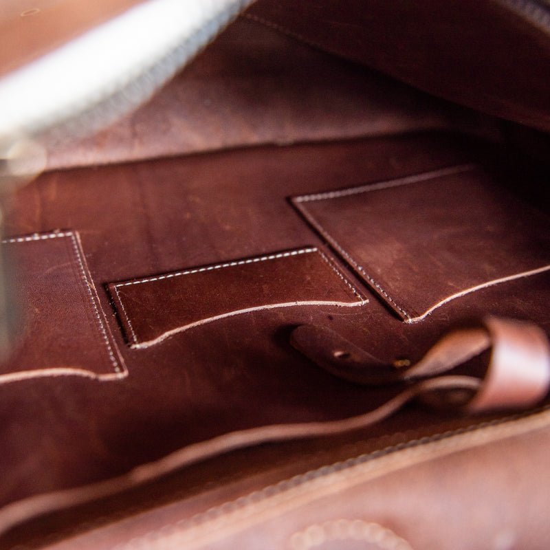 Your Logo + Our Leather - The No. 1860 EXPRESS - Fine Leather Messenger Bag & Briefcase - Custom Logo and Corporate Gifting - Holtz Leather