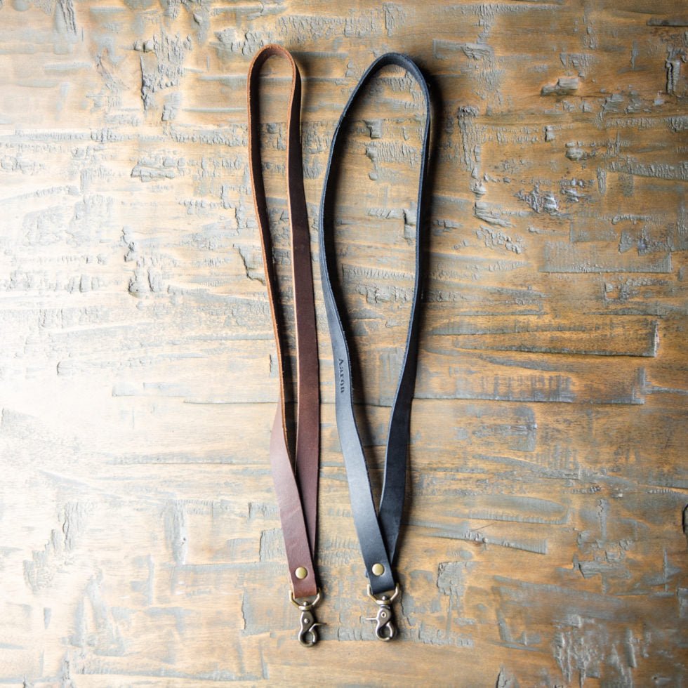 Your Logo + Our Leather - The Producer – Personalized Fine Leather Lanyard with Swivel Clip - Custom Logo and Corporate Gifting - Holtz Leather
